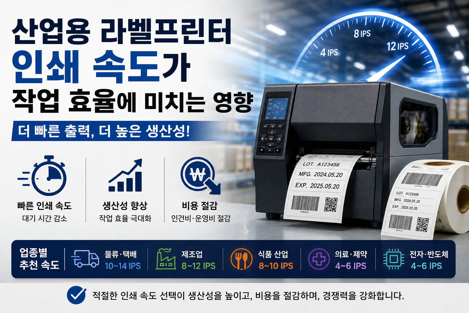 산업용 라벨프린터 인쇄 속도가 작업 효율에 미치는 영향 알아보기